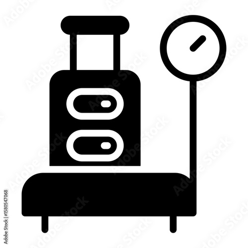 Weight scale vector icon stock illustration