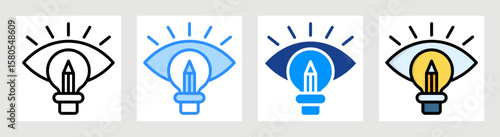 Creative Vision Icon Collection Set Multiple Style