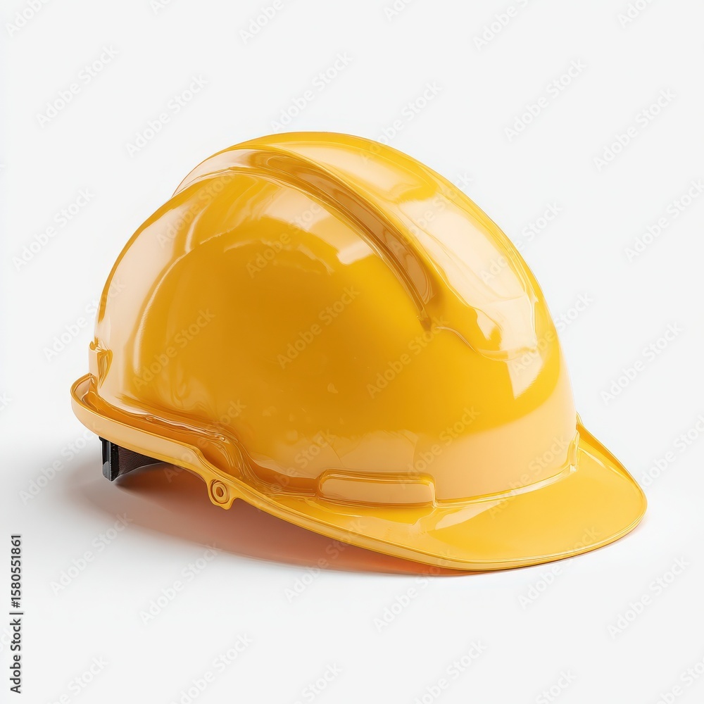 Fototapeta premium Yellow hard hat safety helmet isolated on white background