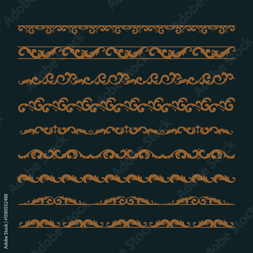 Royal Abstract Baroque Art Border Collection