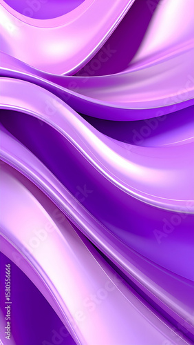 A smooth, wavy abstract design in shades of purple, creating a serene visual effect.