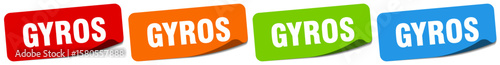 gyros sticker. gyros sticker set on white background