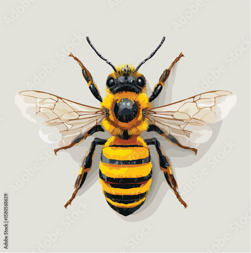 bee on white background