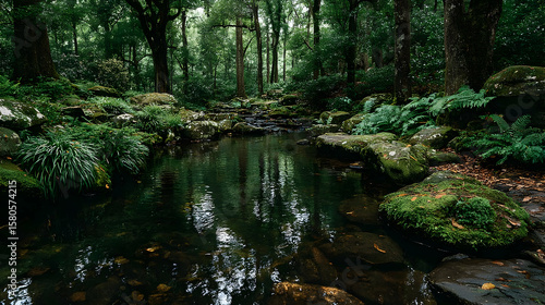 Serene Forest Stream: Tranquil Nature Scene