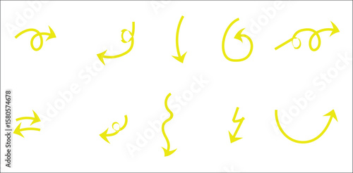 arrow,flow,yellow modern flat icon for dynamic motion design vector graphic for creative project