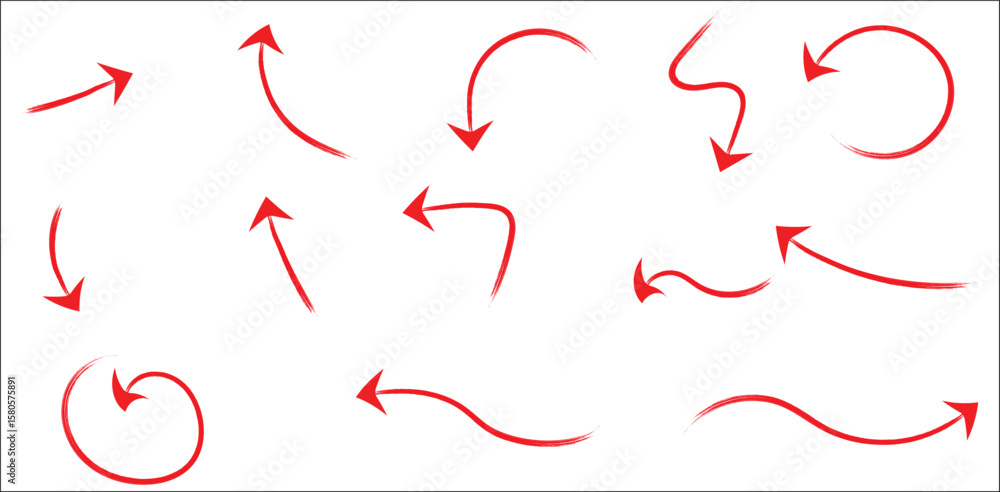 Fototapeta arrow,red,complex high resolution vector directional mix for creative layouts mood boards online campaign visuals and social graphics dynamic navigation themes