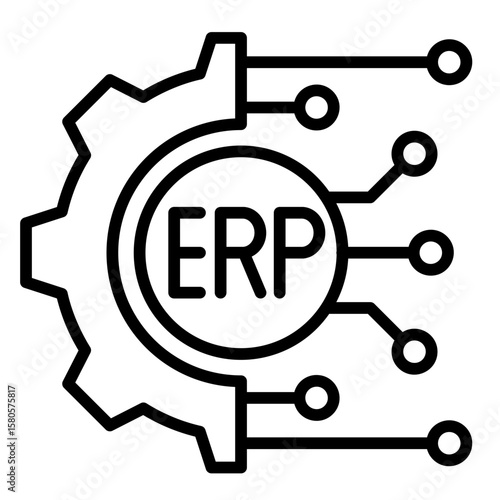 Erp Integration  Icon Element For Design