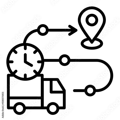 Real-Time Tracking  Icon Element For Design
