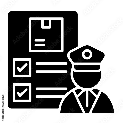 Customs Clearance  Icon Element For Design