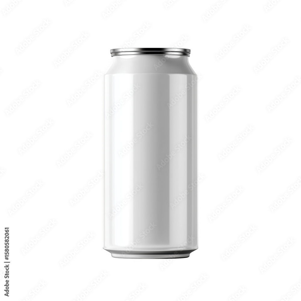 A clean isolated white beverage can for product mockups and branding designs transparent A clean isolated white beverage can for product mockups and branding designs transparent
