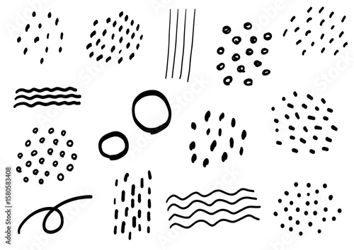手描きのあしらい素材セット
Hand-drawn decoration material set