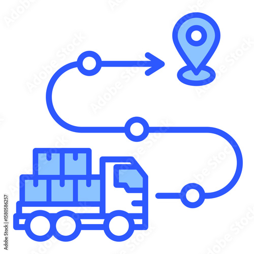 Distribution Route  Icon Element For Design
