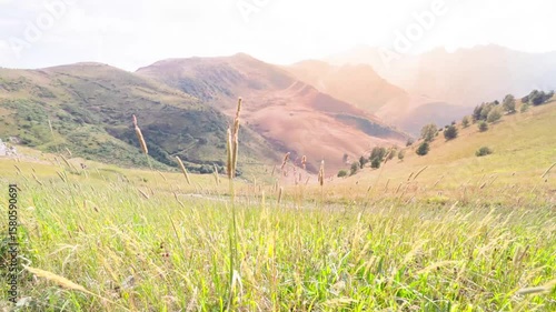 Beautiful sunset in the mountains