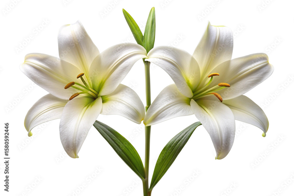 Fototapeta premium white and yellow lily