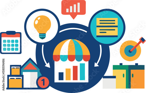 Business Growth Product Fit Symbol.