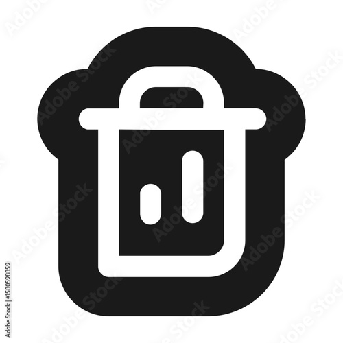 Trash can sticker icon representing deletion or removing items.