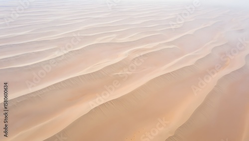 Aerial view of desert landscape sand dunes background nature travel destination arid zone