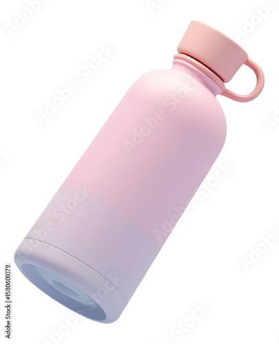Pink water bottle provides cheerful hydration for your active healthy lifestyle