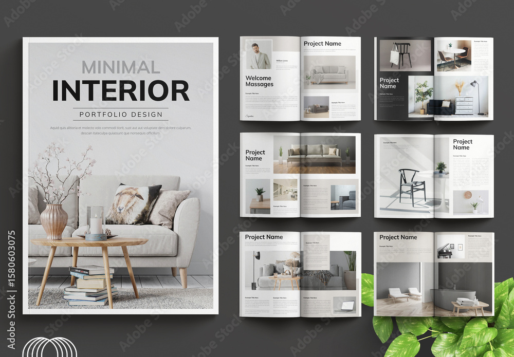 Interior Catalog Layout Stock Template | Adobe Stock