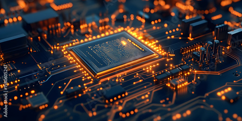 electronic circuit board with processor