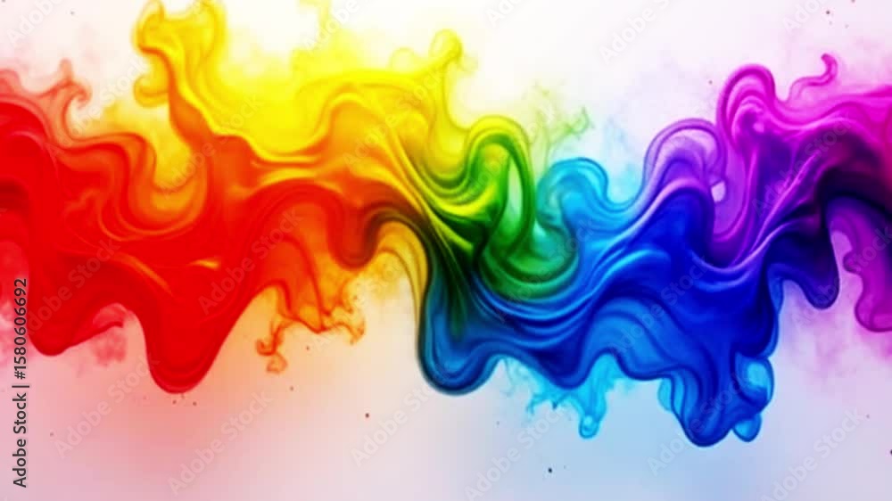 Colorful abstract rainbow gas smoke waves swirl dynamically, capturing the vibrant energy and joy of Holi festival celebrations and creative visual effects. Colorful abstract rainbow gas smoke waves swirl dynamically, capturing the vibrant energy and joy of Holi festival celebrations and creative visual effects.