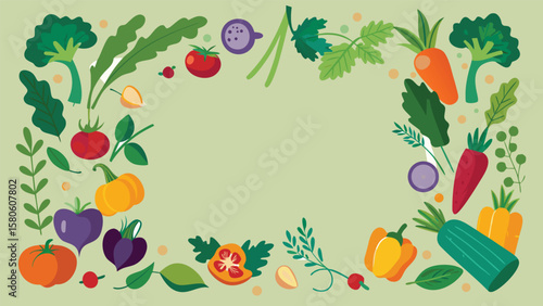 Organic Herb and Vegetable Frame Design.