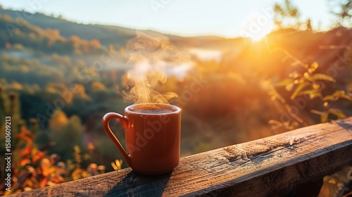 Fototapeta Naklejka Na Ścianę i Meble -  Lonely autumn trail in the mountains for reflection, rest and quiet healing...