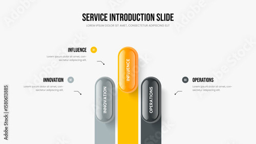 Professional Development 3 Option Infographic Presentation Template. Investor Portfolio Three Step Diagram Slideshow Layout. Sales Performance Frame Design Vector Illustration.