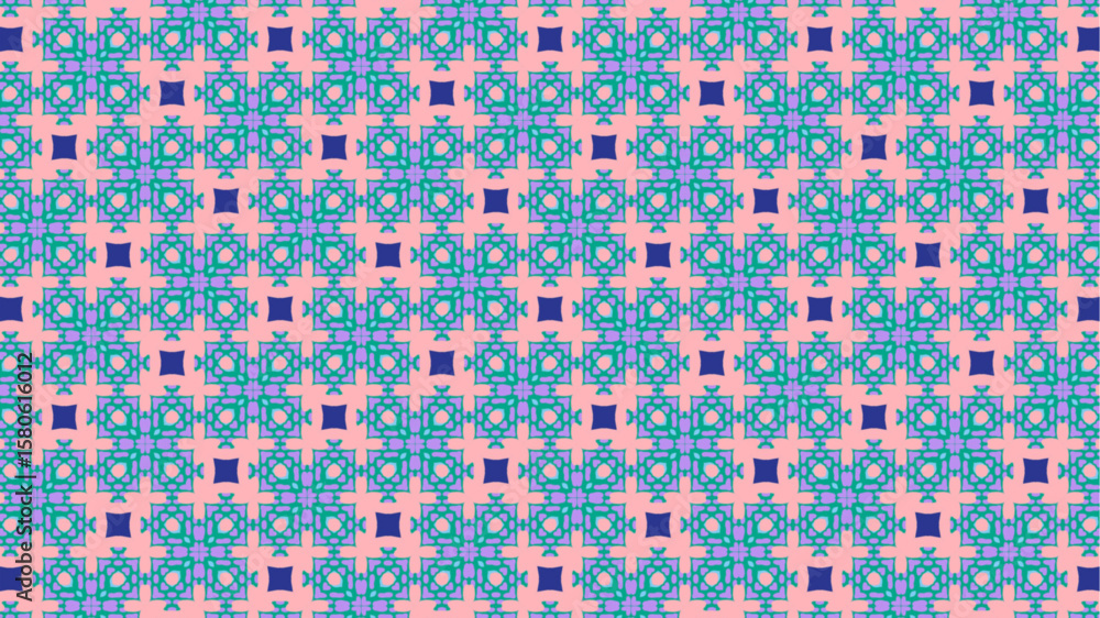 Fototapeta premium Geometric abstract floral Seamless abstract beautiful digital pattern for home decor fashion and digital print.