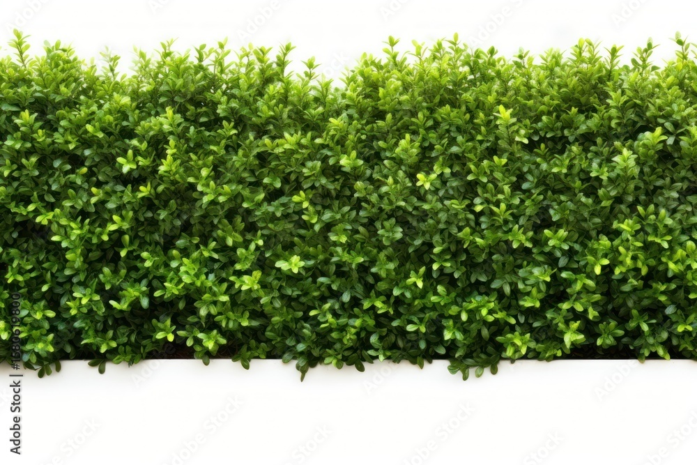 Fototapeta premium Green Shrub border background hedge plant.