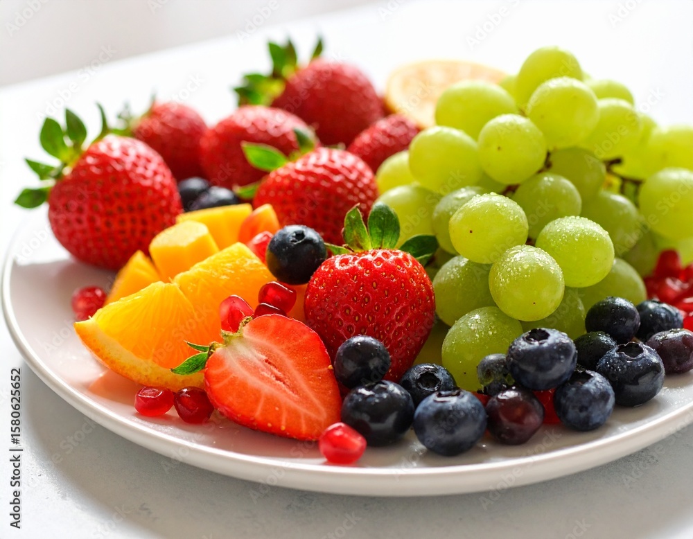 Obraz premium fresh fruits on a plate