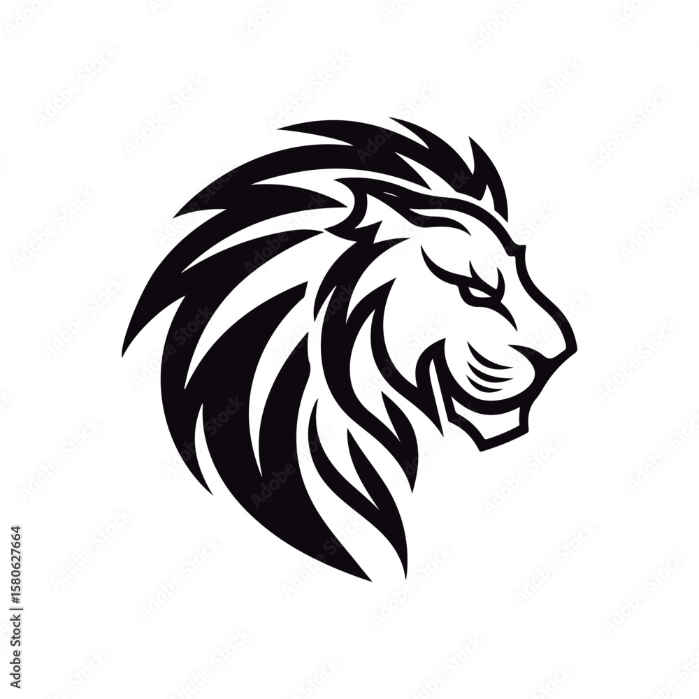 Fototapeta premium Coloring book for kids lion vector.