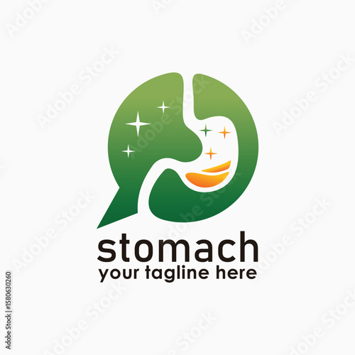 stomach consult logo design template, medical logos, people health icon design