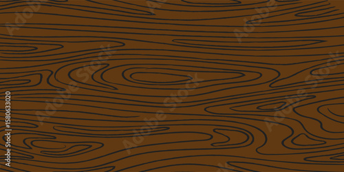 Hand Drawn Wood Grain Texture Pattern – Seamless Black and Brown Background
