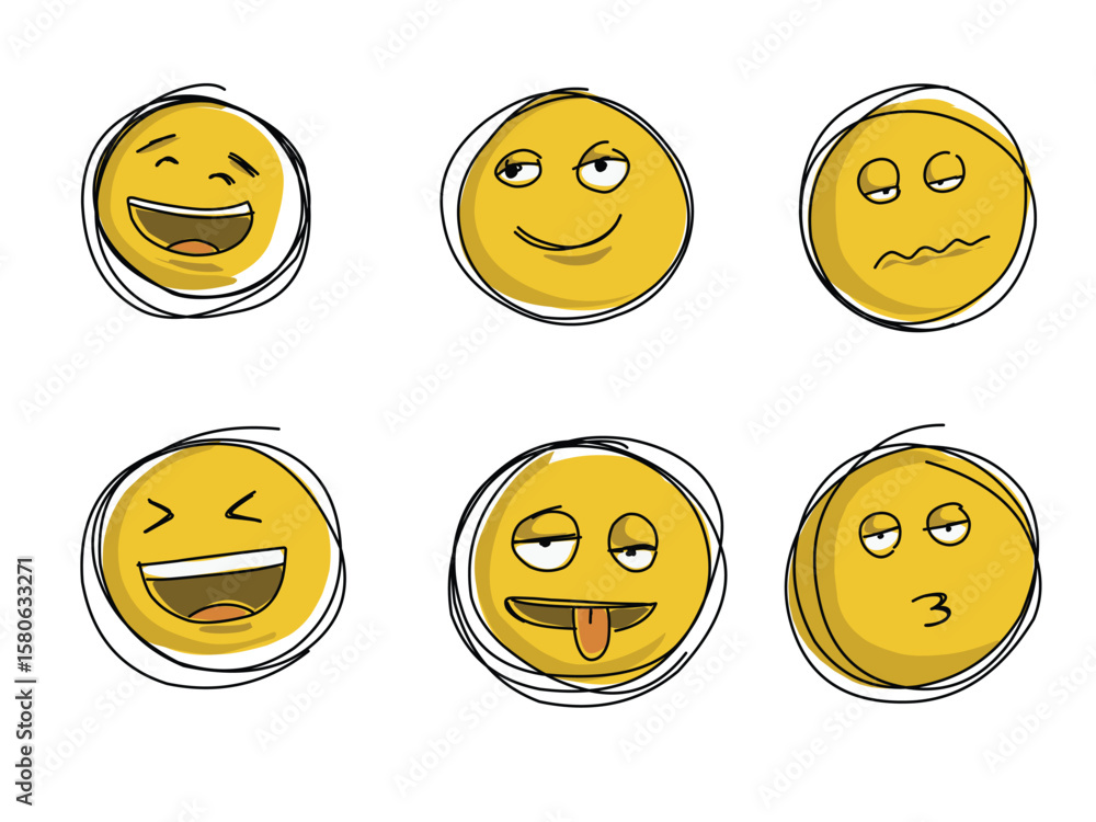 Fototapeta premium Emoji face character.eps