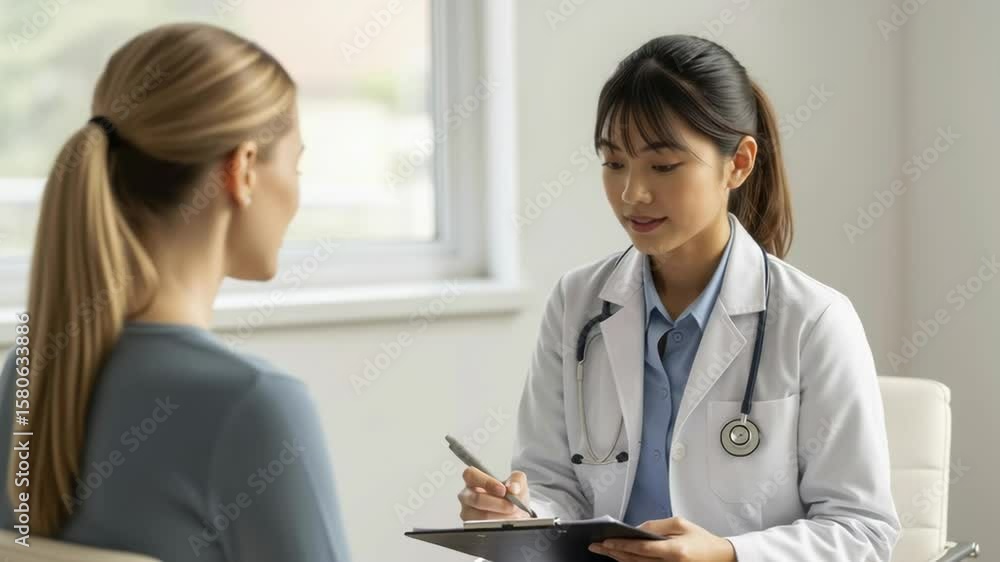 Patient consultation with doctor in clinical setting healthcare facility medical encounter professional environment close-up view patient care Patient consultation with doctor in clinical setting healthcare facility medical encounter professional environment close-up view patient care