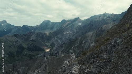 4K Drone Footage of Apuan Alps Mountains – Tuscany Aerial Landscape