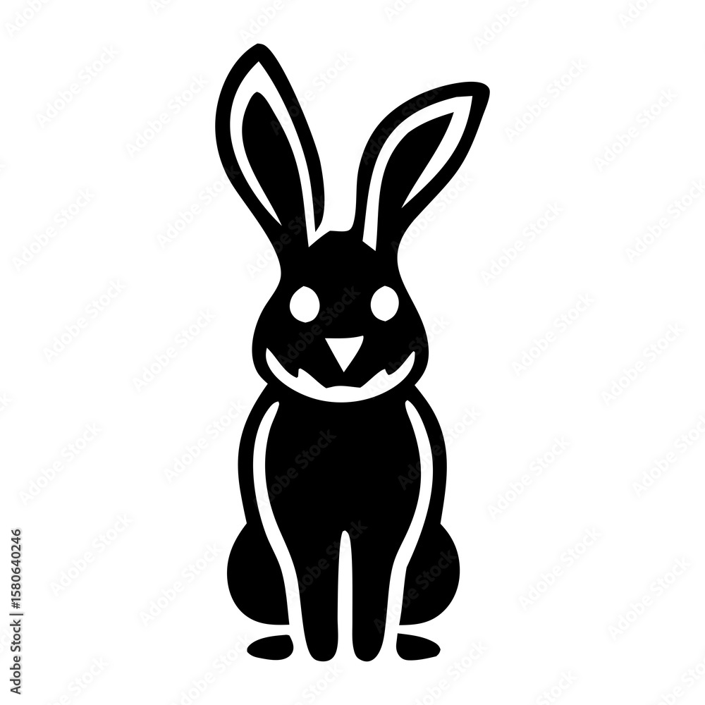 Rabbit Silhouette Vector illustration Rabbit Silhouette Vector illustration