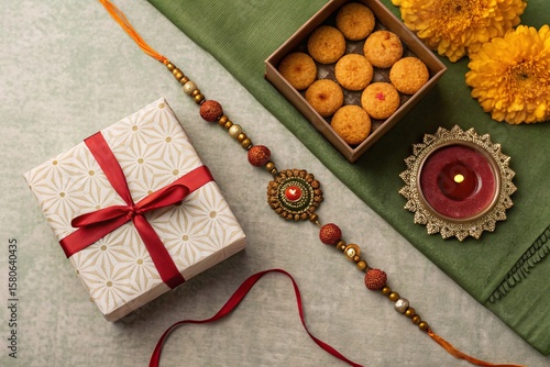 Celebrating the Enduring Bond of Sibling Love with a Beautiful Rakhi Gift Box and Sweet Treats on a Festive Occasion
