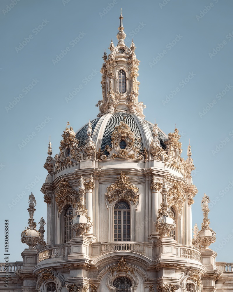 Ornate dome of a historical building, showcasing intricate details and elegant architecture. Ornate dome of a historical building, showcasing intricate details and elegant architecture.