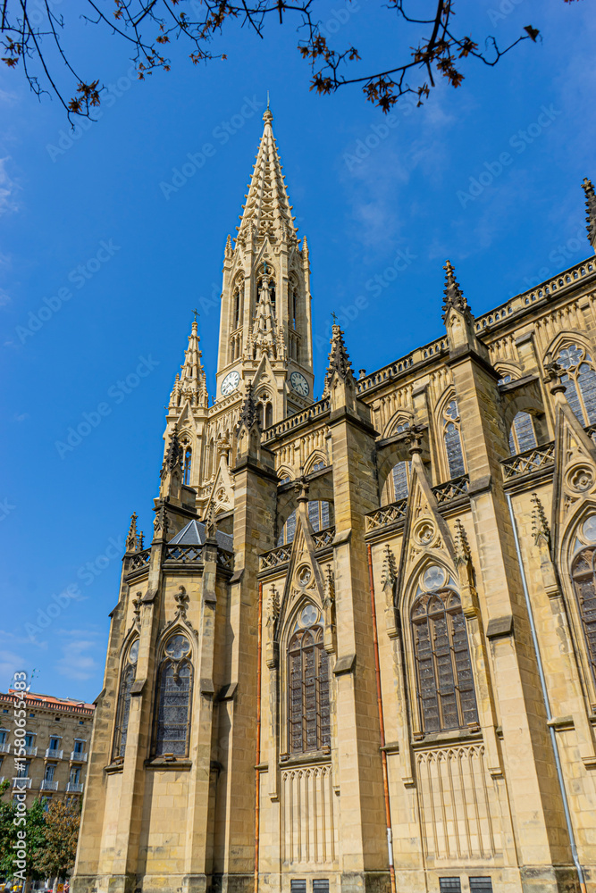 Fototapeta premium Buen Pastor Cathedral in the city of San Sebastian, Basque Country, Spain.