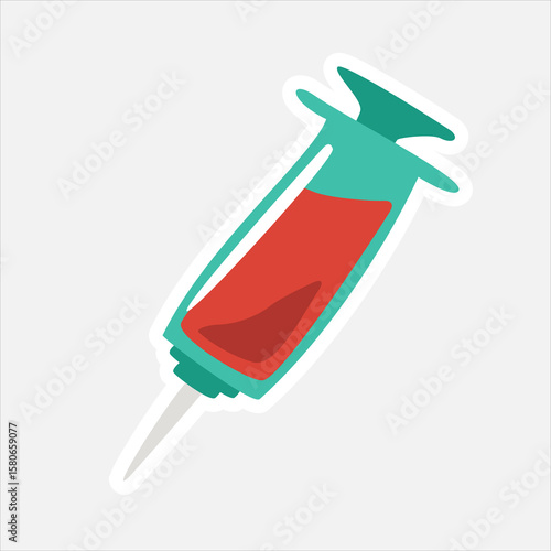 Syringe with Red Liquid Icon