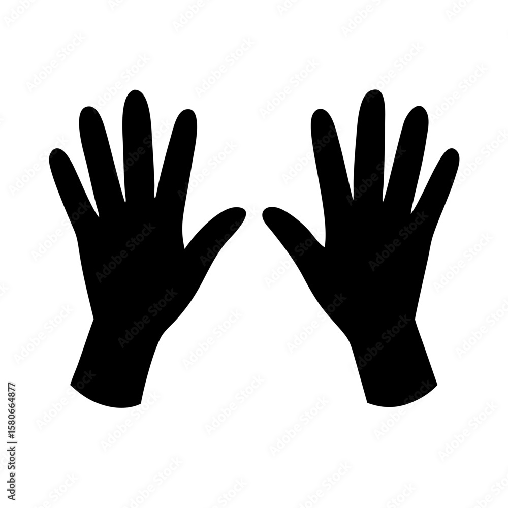 Obraz premium hands in gloves vector, hands vector art