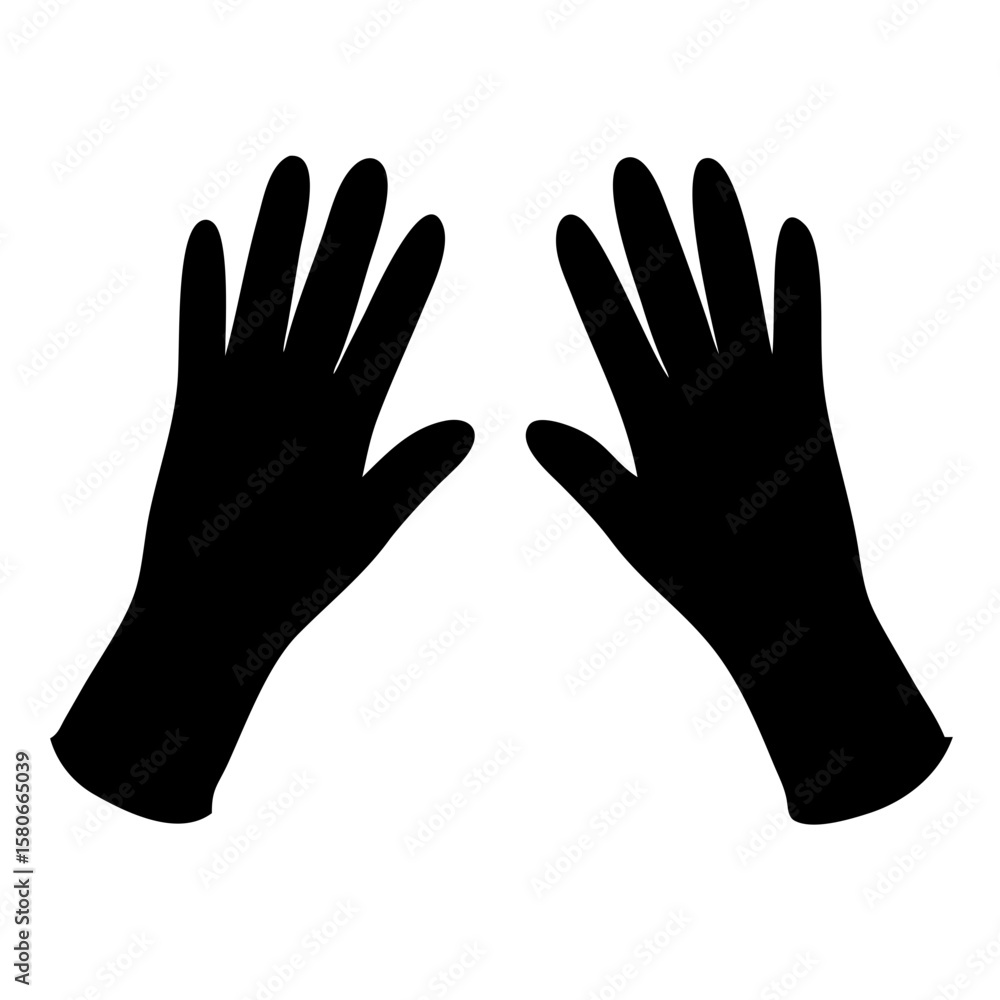 Fototapeta premium hands in gloves vector, hands vector art