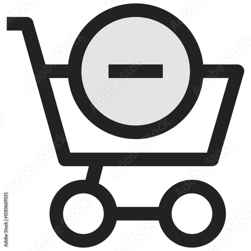 심플 라인 쇼핑 아이콘