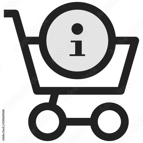 심플 라인 쇼핑 아이콘