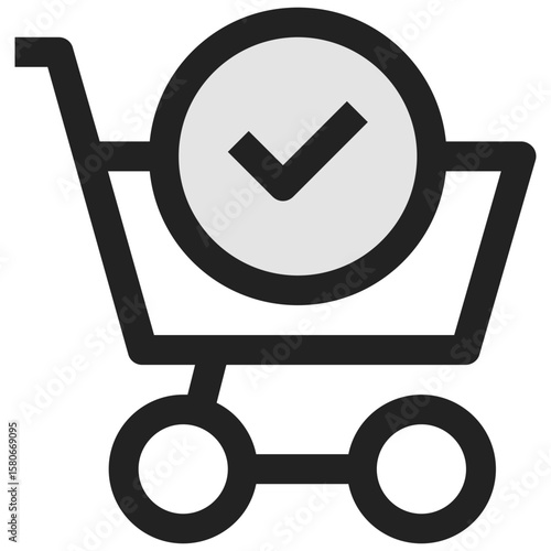 심플 라인 쇼핑 아이콘