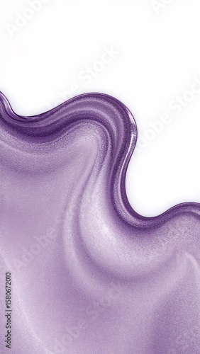 Gradient lavender sand fabric swirl fluid 3D abstract trendy curve shape on plain white background
