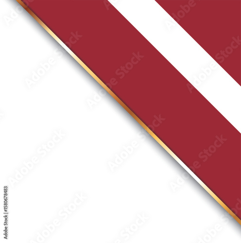 Free Download banner with flag of Latvia, corner banner with gold frame - GFXLoad