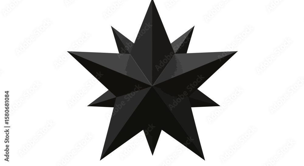 Obraz premium Black Star Icons Collection